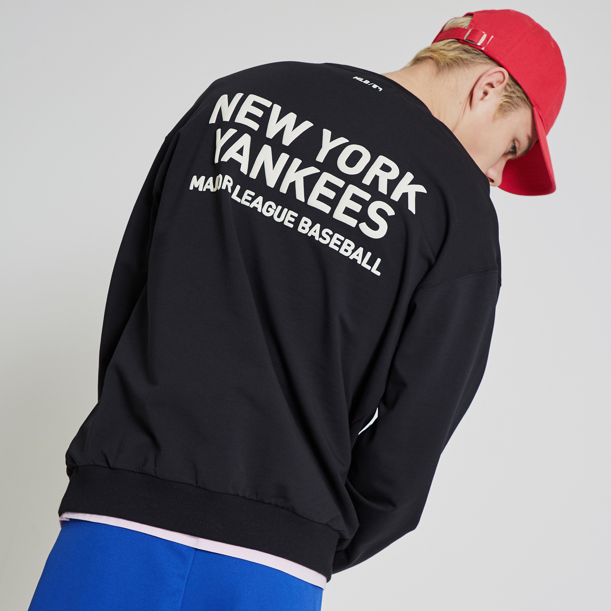 new york yankees 宽松款简约logo卫衣