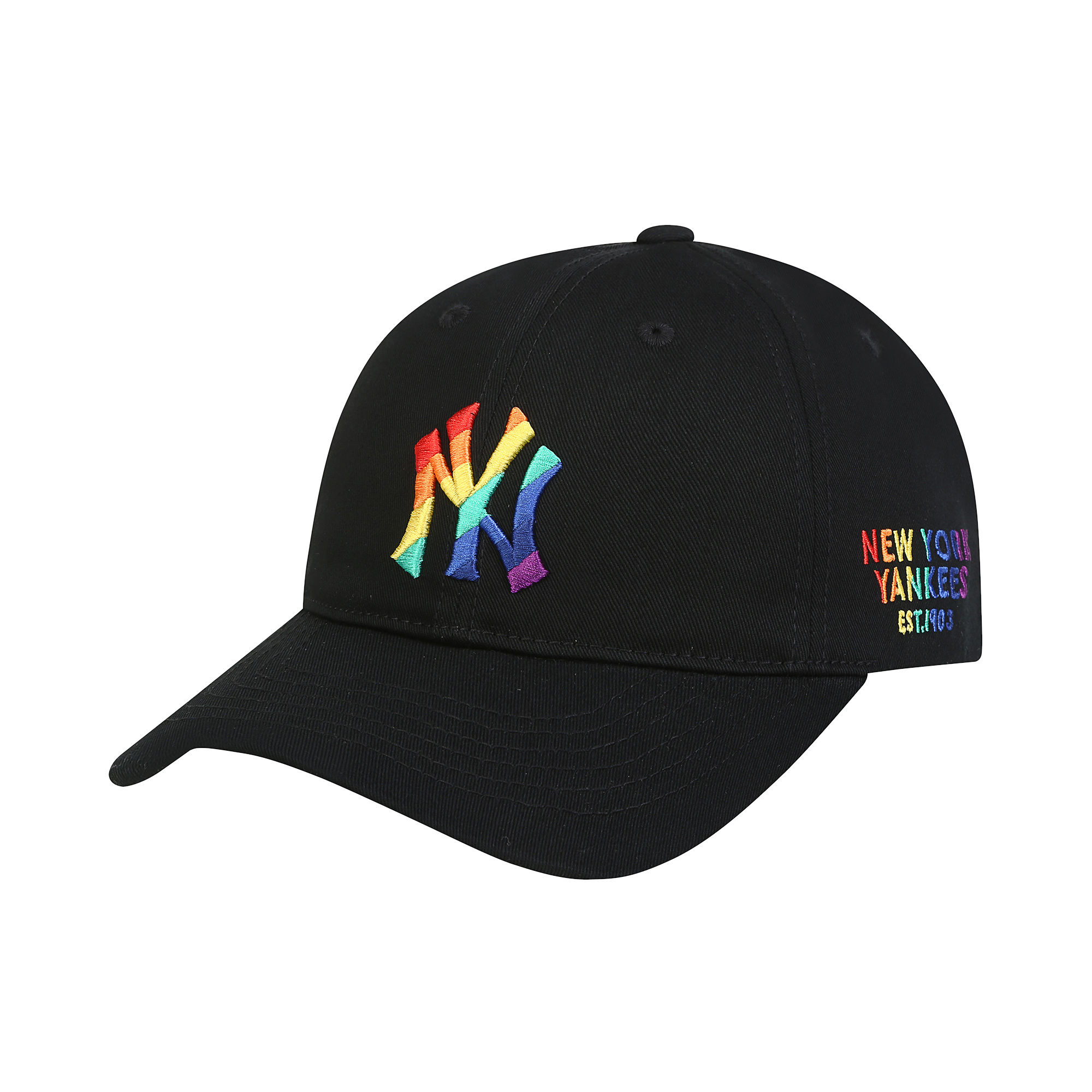 彩虹弯檐帽 new york yankees