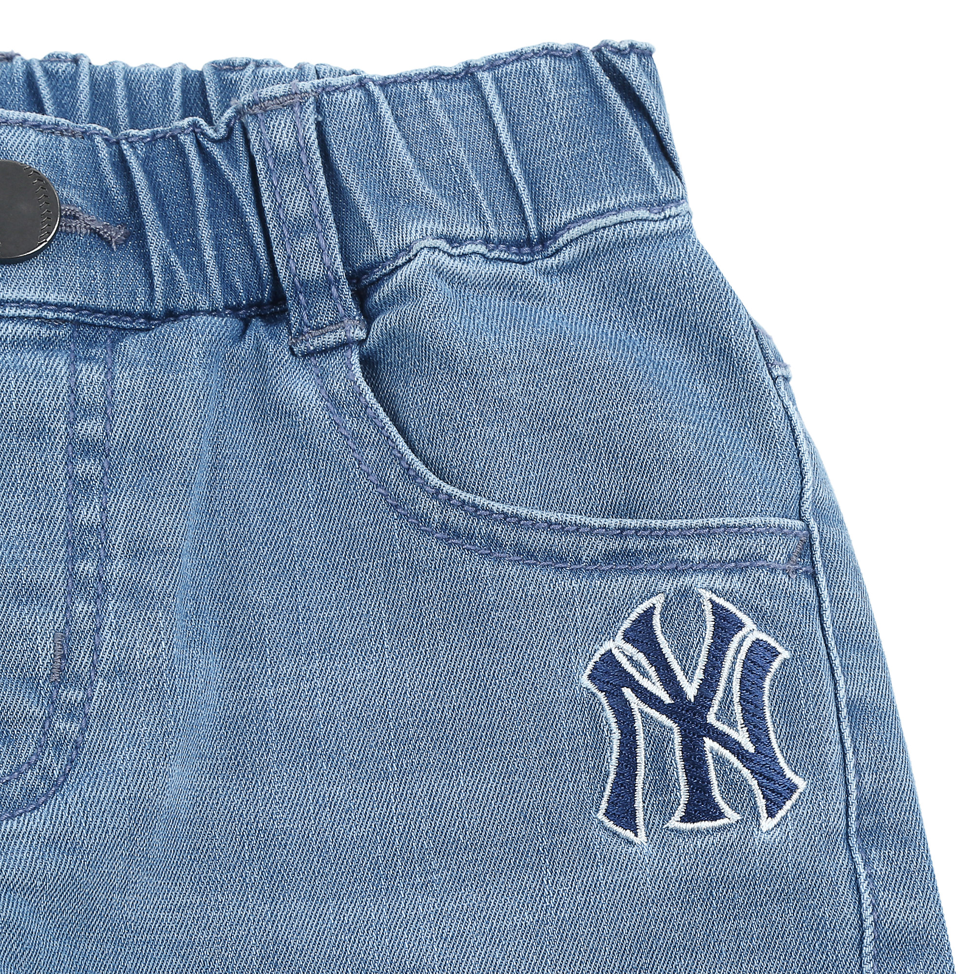new york yankees basic logo 牛仔短裤
