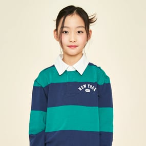 바시티 럭비 긴팔 티셔츠 뉴욕양키스