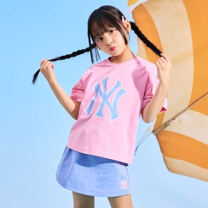 애슬레저 여아 기능성 반팔 세트 뉴욕양키스
