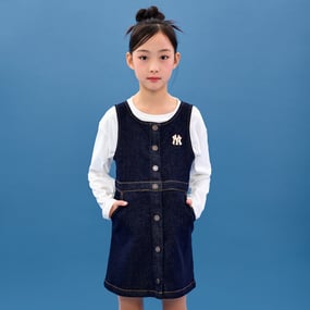 바시티 데님 원피스 뉴욕양키스