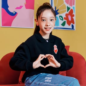 하트 카라 맨투맨 뉴욕양키스
