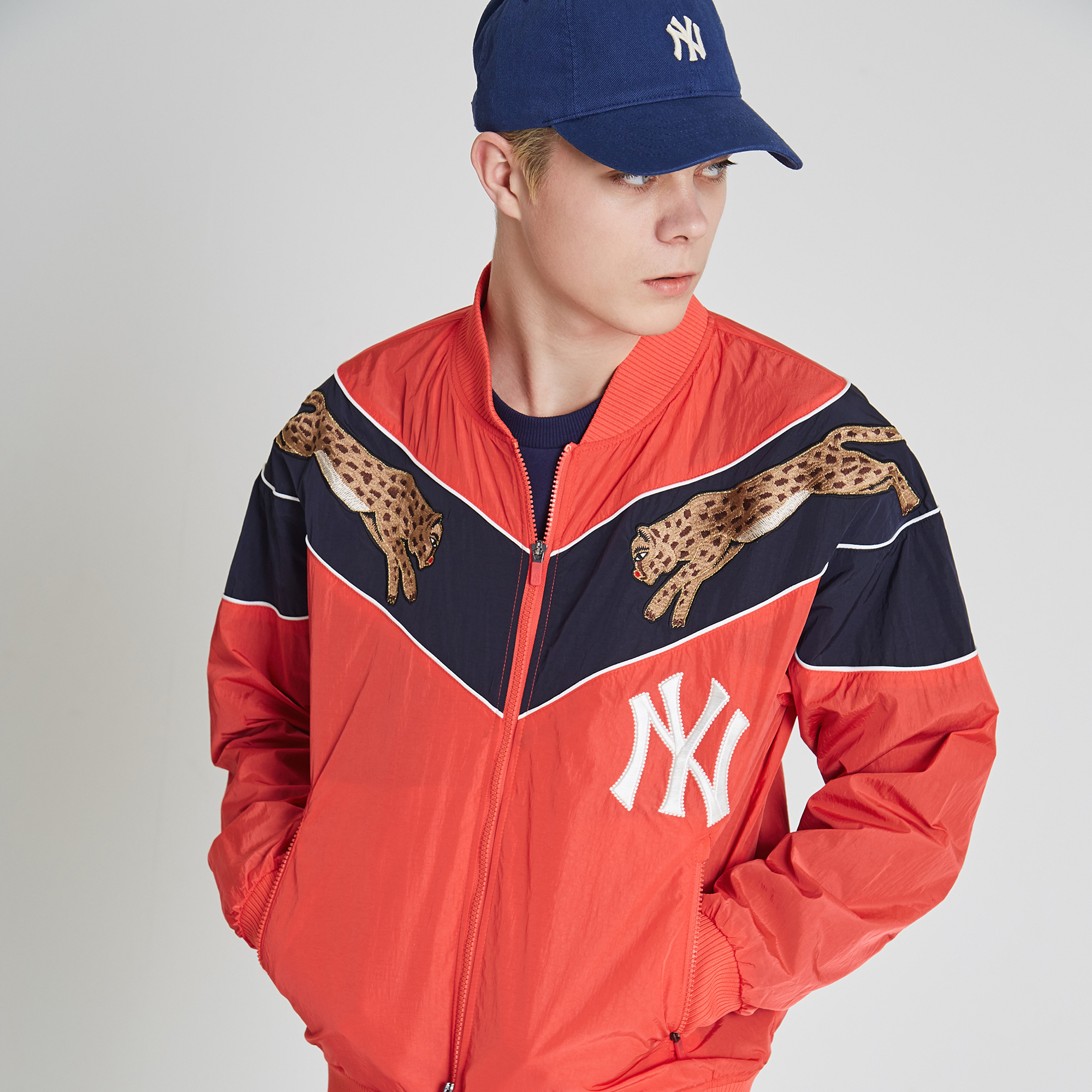 new york yankees 豹子棒球夹克