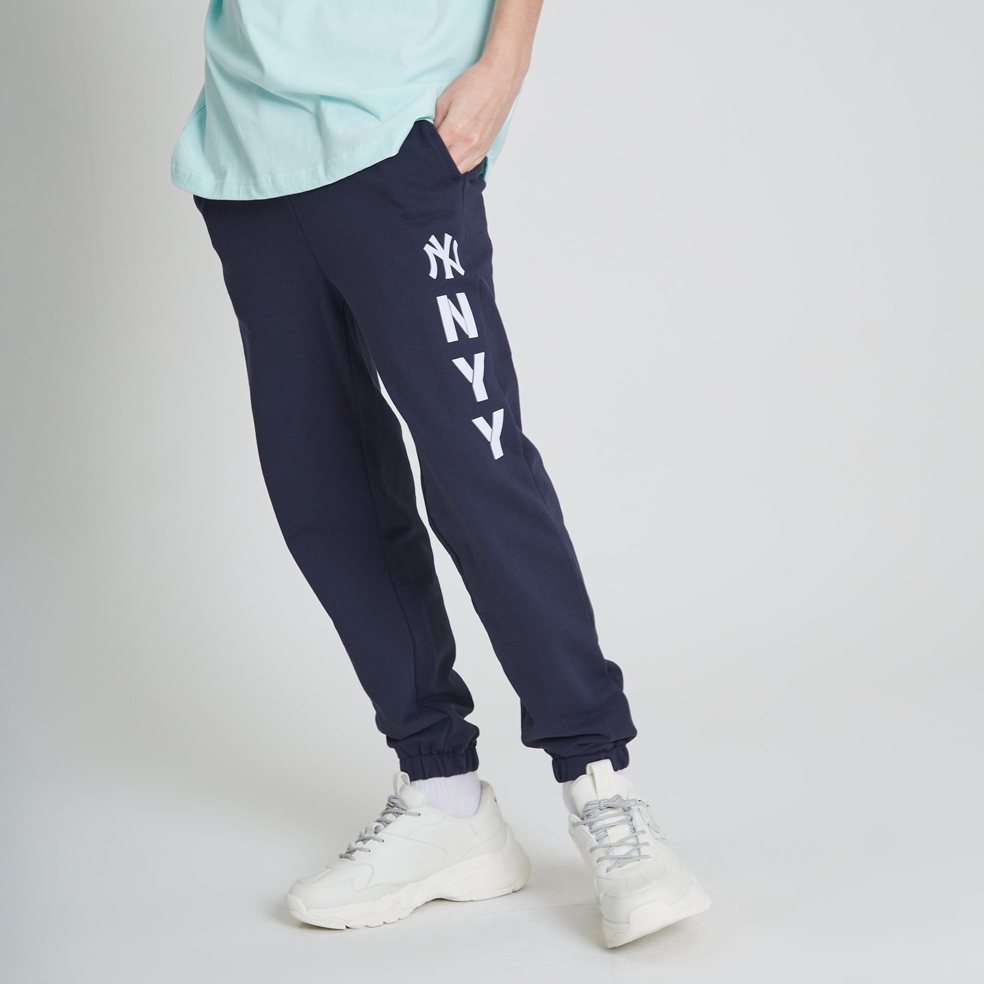 new york yankees basic 四方logo运动裤