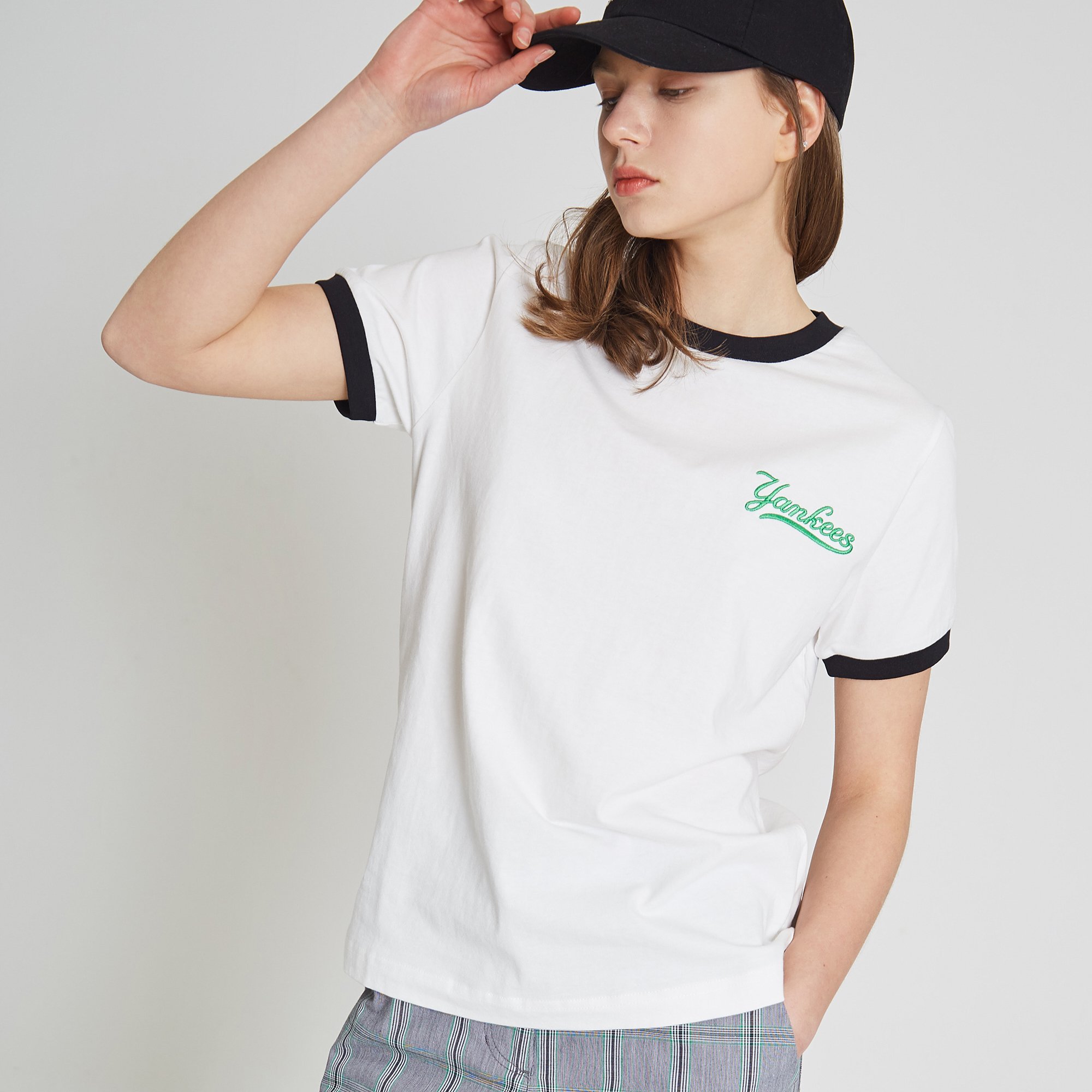 new york yankees 袖身彩色亮点短袖t恤