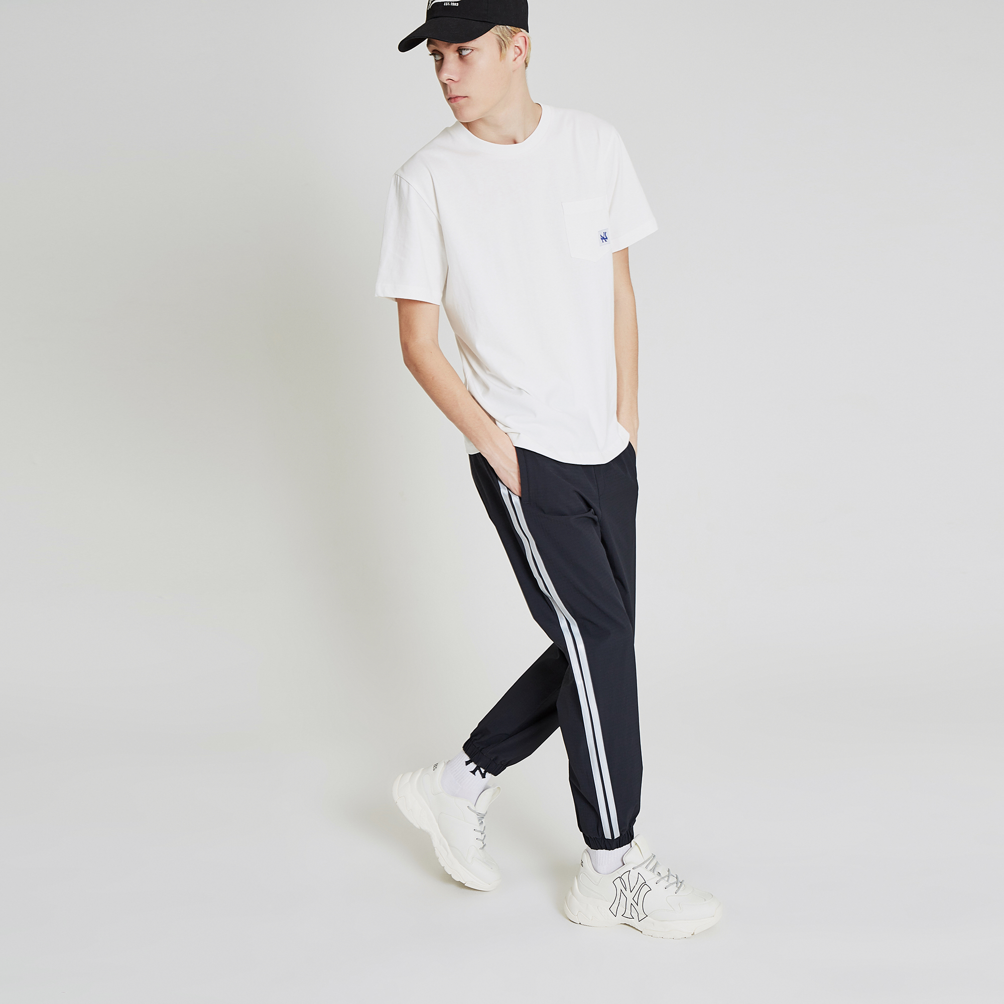 new york yankees small label logo pocket 短袖t恤