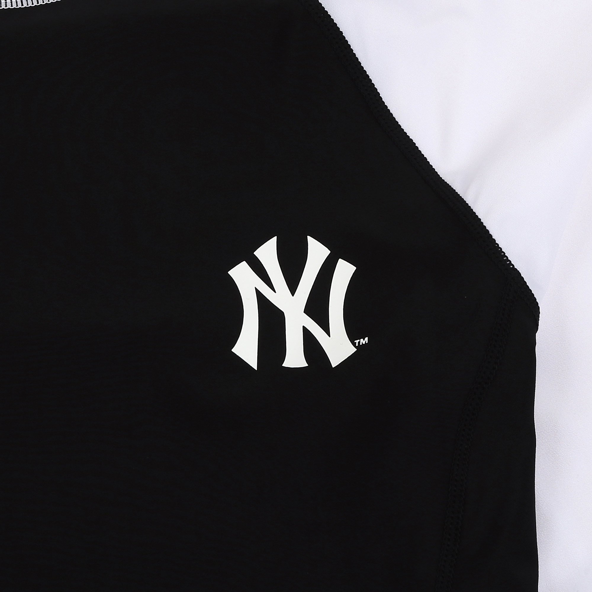 new york yankees 不对称色块长袖防晒泳衣