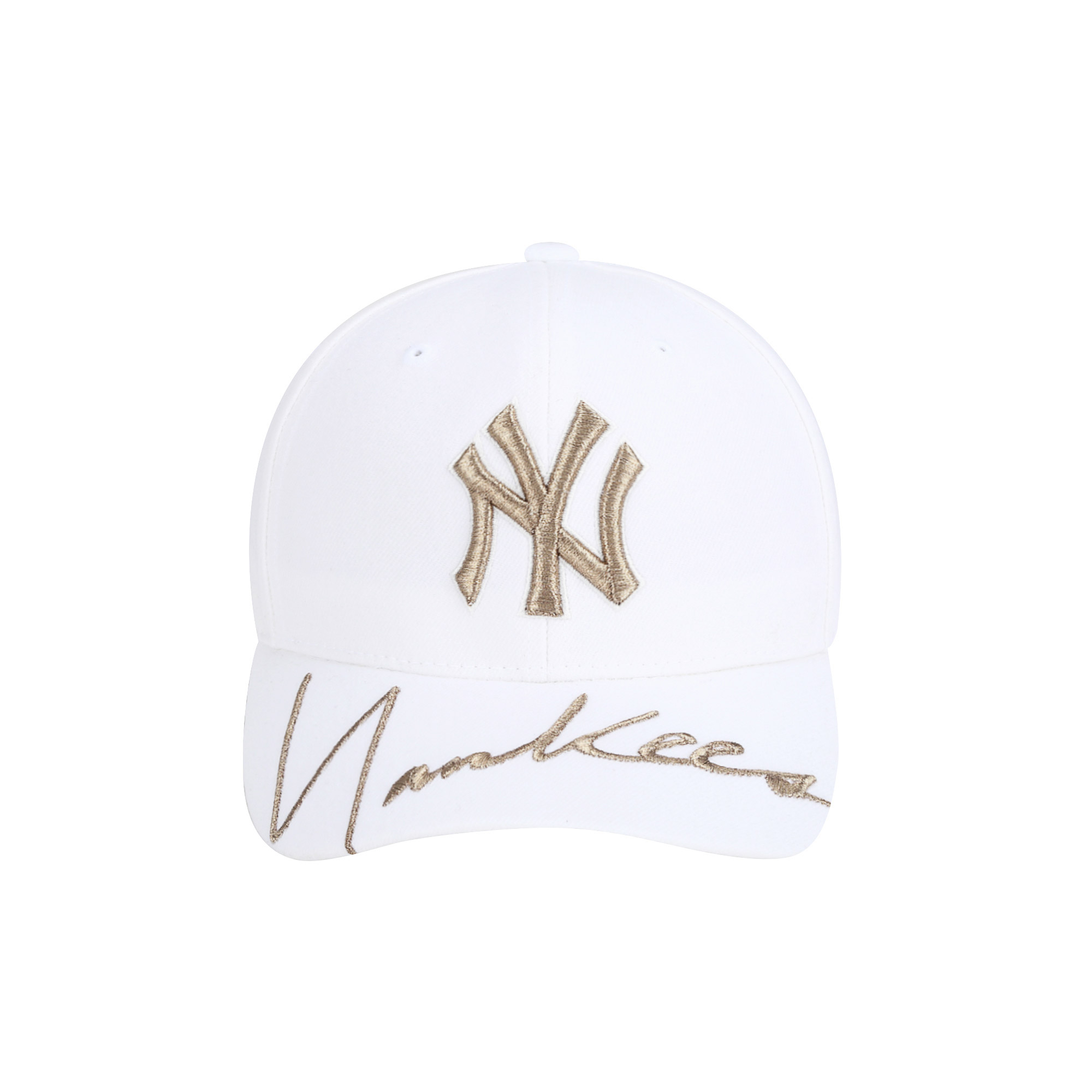 帽檐艺术字母可调节棒球帽 new york yankees