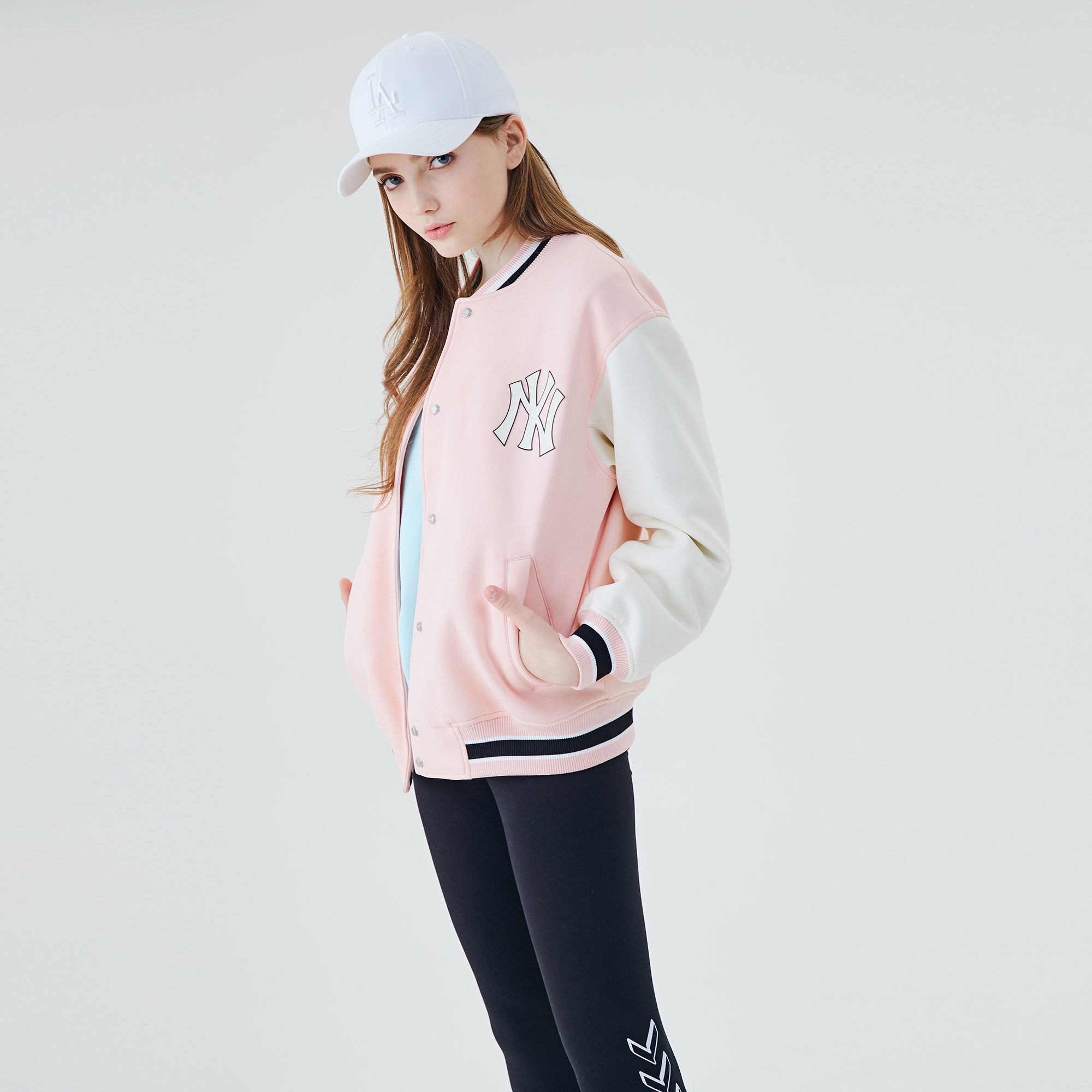 袖身配色棒球夹克 new york yankees