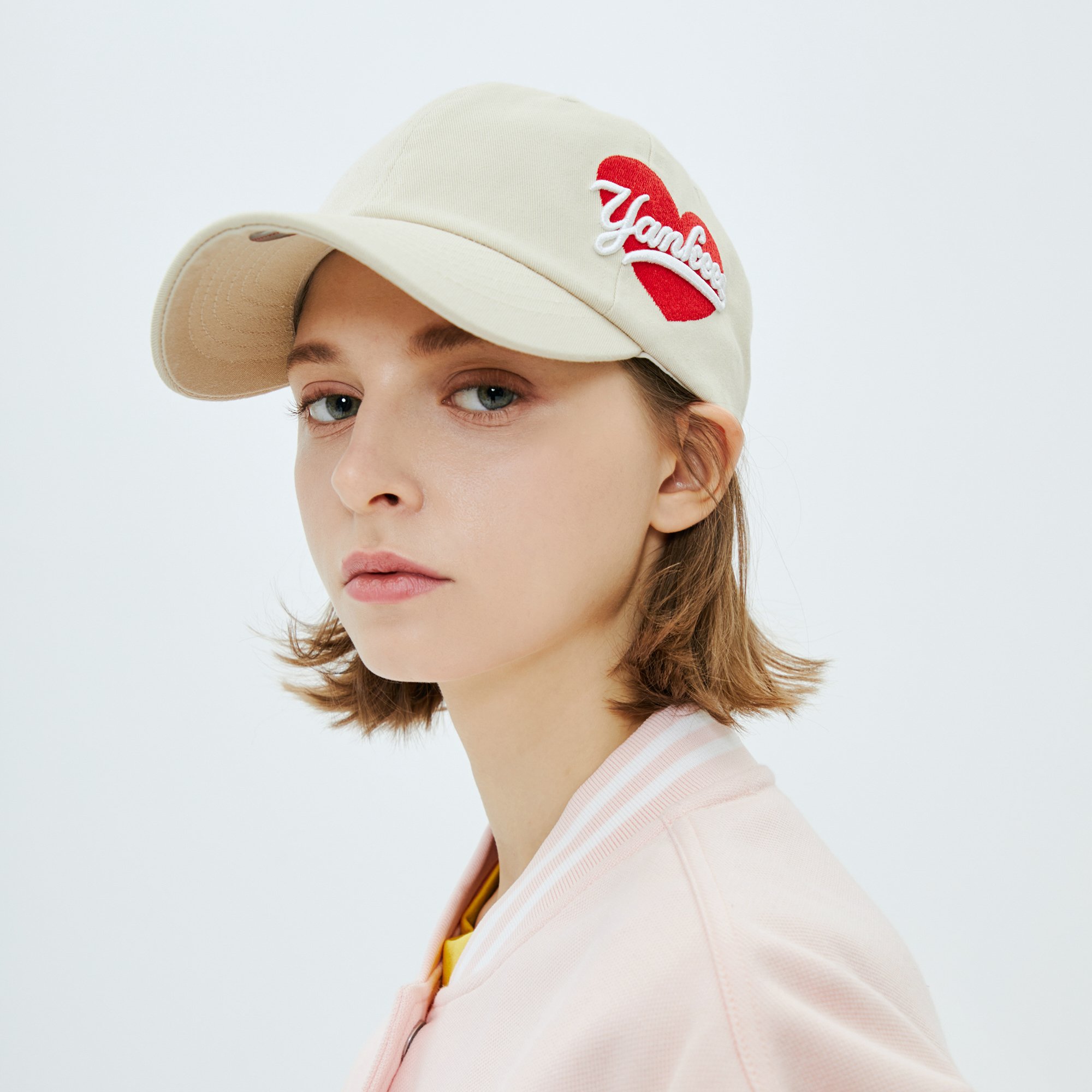 爱心系列草标弯檐帽 new york yankees