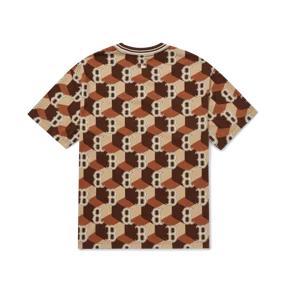 큐브 모노그램 오버핏 반팔 티셔츠 보스턴 레드삭스