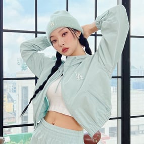 여성 베이직 크롭 바람막이 LA다저스