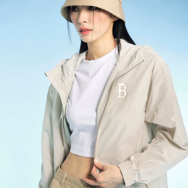 베이직 미디움 로고 레터링 바람막이(홑겹) 보스턴 레드삭스