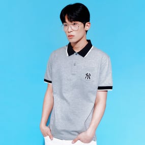 남성 베이직 컴포터블핏 카라 티셔츠 뉴욕양키스