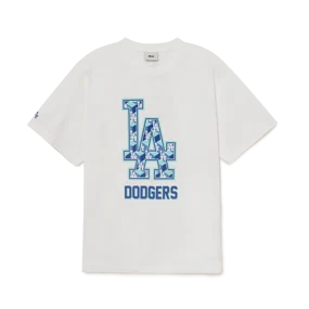 큐브 클리핑 모노그램 오버핏 반팔 티셔츠 LA다저스