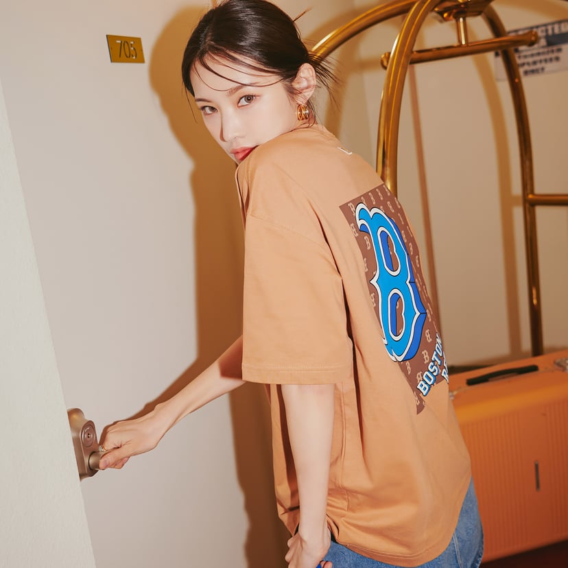 모노티브 오버핏 반팔 티셔츠 보스턴 레드삭스