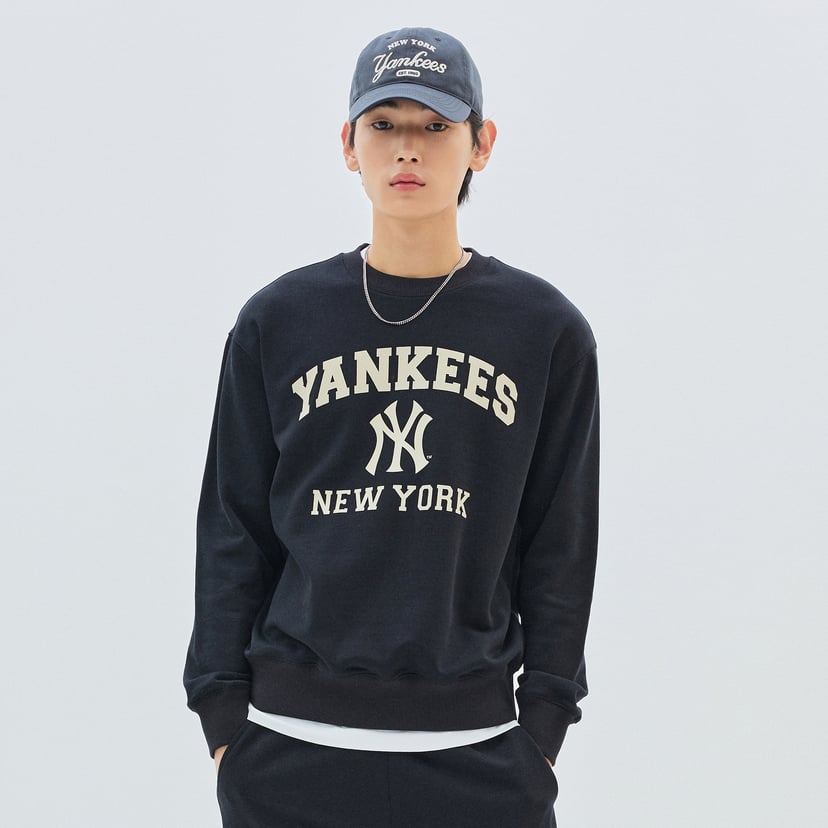 바시티 오버핏 맨투맨 뉴욕양키스