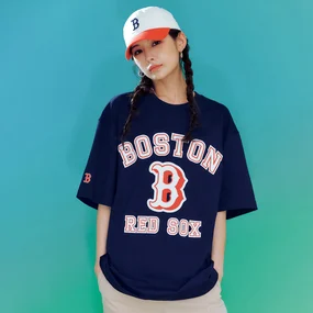 바시티 오버핏 반팔 티셔츠 보스턴 레드삭스