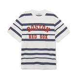 바시티 스트라이프 오버핏 반팔 티셔츠 보스턴 레드삭스