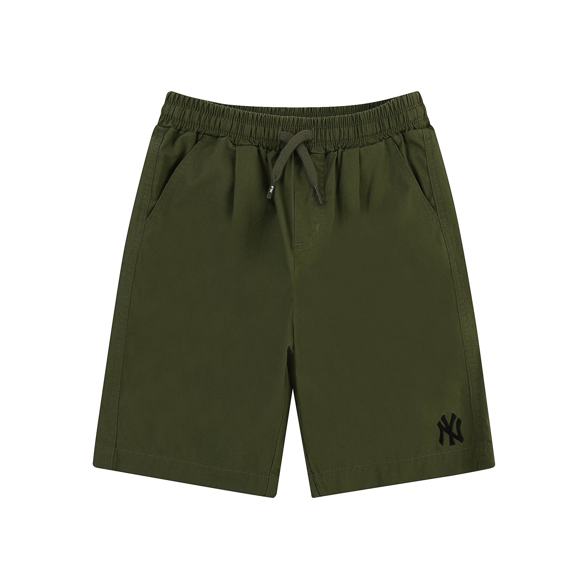 榻榻米刺绣宽松款5分棉质裤 new york yankees