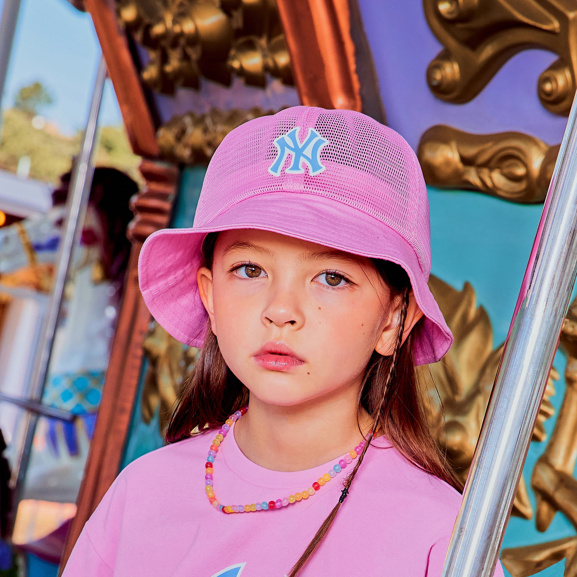 애슬레저 올 메쉬 돔햇 햇 MLB Kids