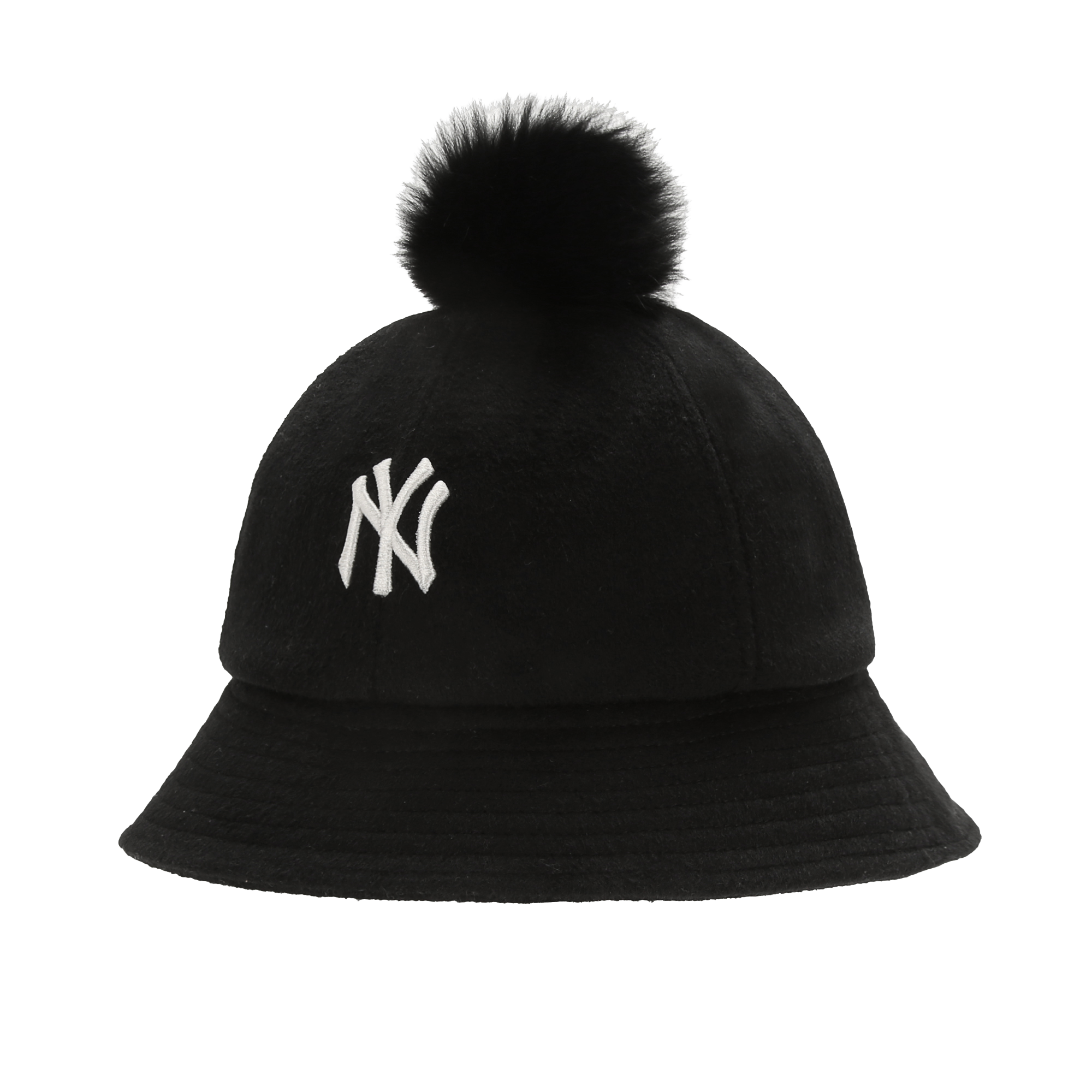 new york yankees 毛球羊毛圆顶渔夫帽