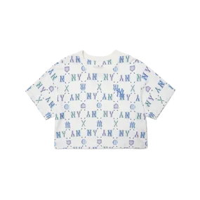 여성 썸머 컬러 모노그램 반팔 티셔츠 뉴욕양키스