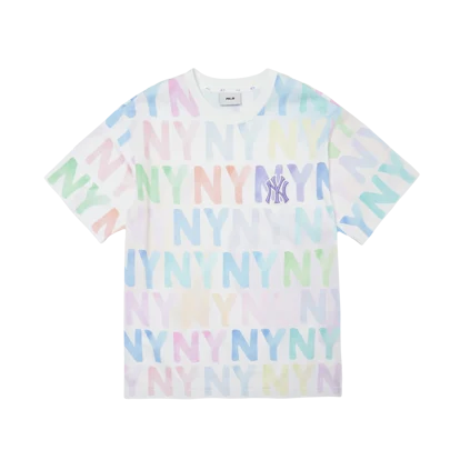 수채화 모노그램 오버핏 티셔츠 뉴욕양키스