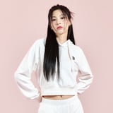 여성 베이직 크롭 후드티 보스턴 레드삭스