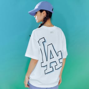 베이직 메가로고 오버핏 반팔 티셔츠 LA다저스
