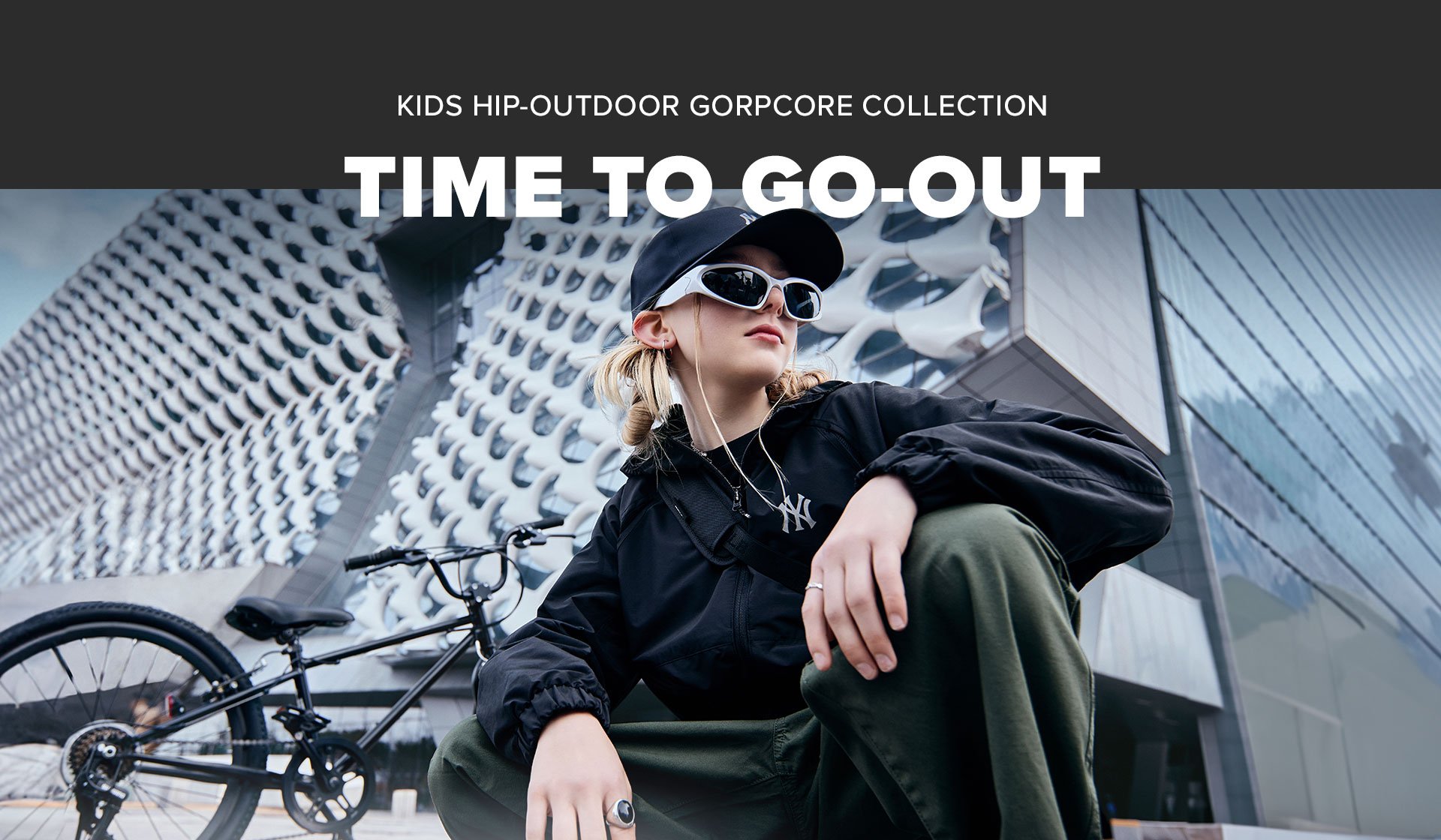KIDS HIP-OUTDOOR GORPCORE COLLECTION TIME TO GO-OUT
